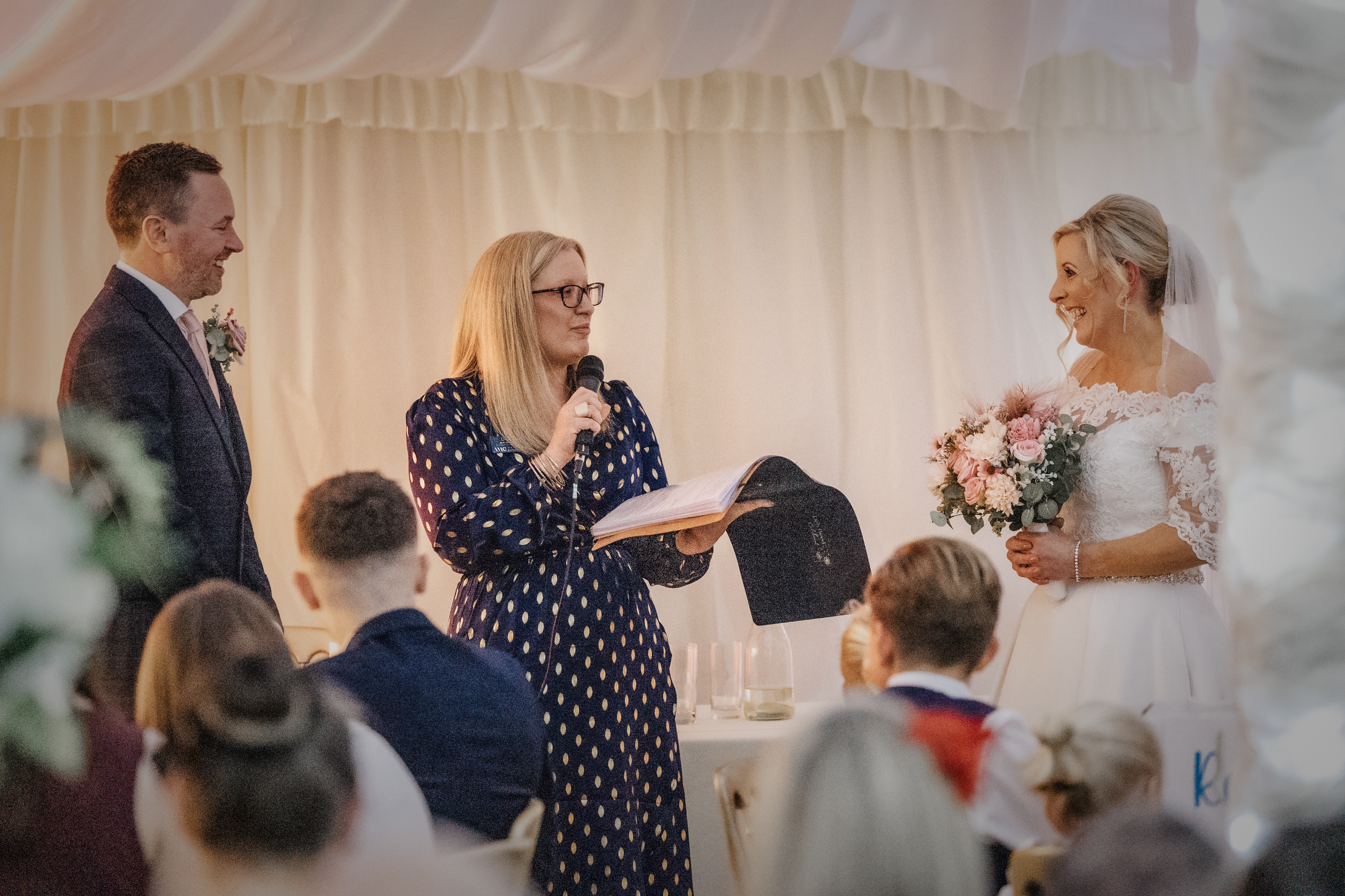 Deb Reed Celebrant Colchester Essex, performing the ceremony at Lauren and Tristans wedding.